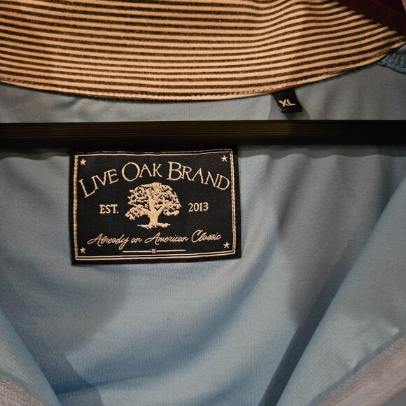 Live Oak Brand Quarter-Zip Pullover – Pale Blue | American Classic Essential - Picture 4 of 7